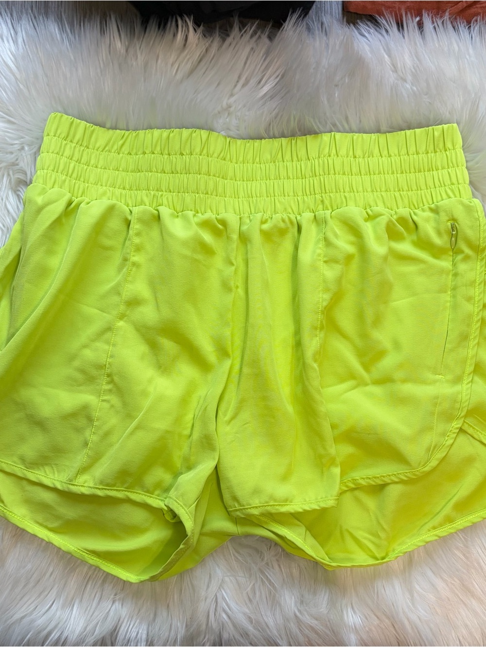 Amazon Neon Yellow Women's Athletic Shorts